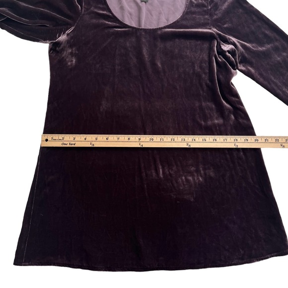 Eileen Fisher Scoop Neck Velvet Long Sleeve Tunic Top Women Size S-XS - Picture 10 of 16